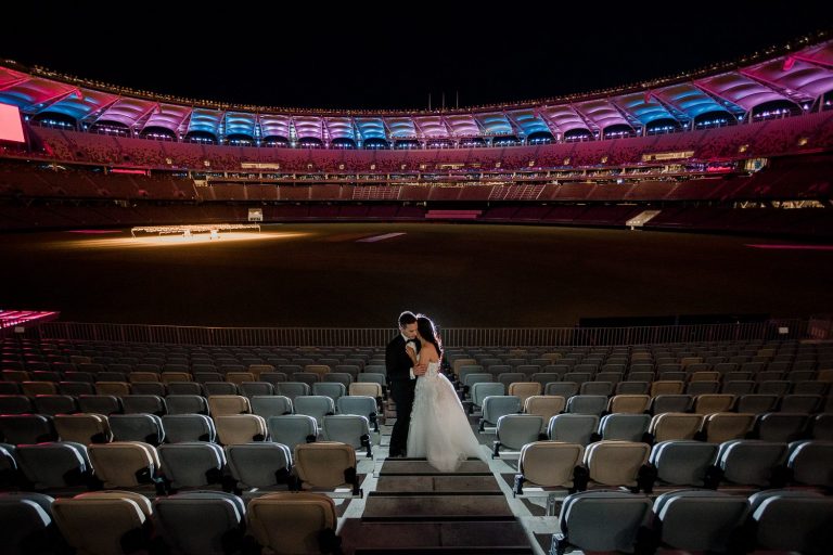 Liz + Chris – Perth Optus Stadium Wedding